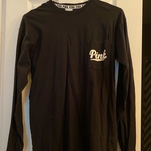 Black pink long sleeve shirt